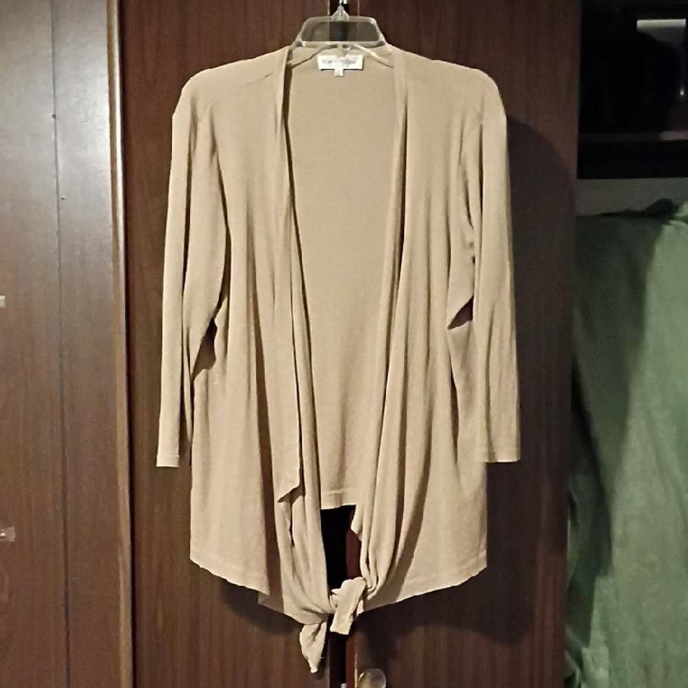 Women's Cardigans/Sweaters High To Low Front Rib Texture Flowy